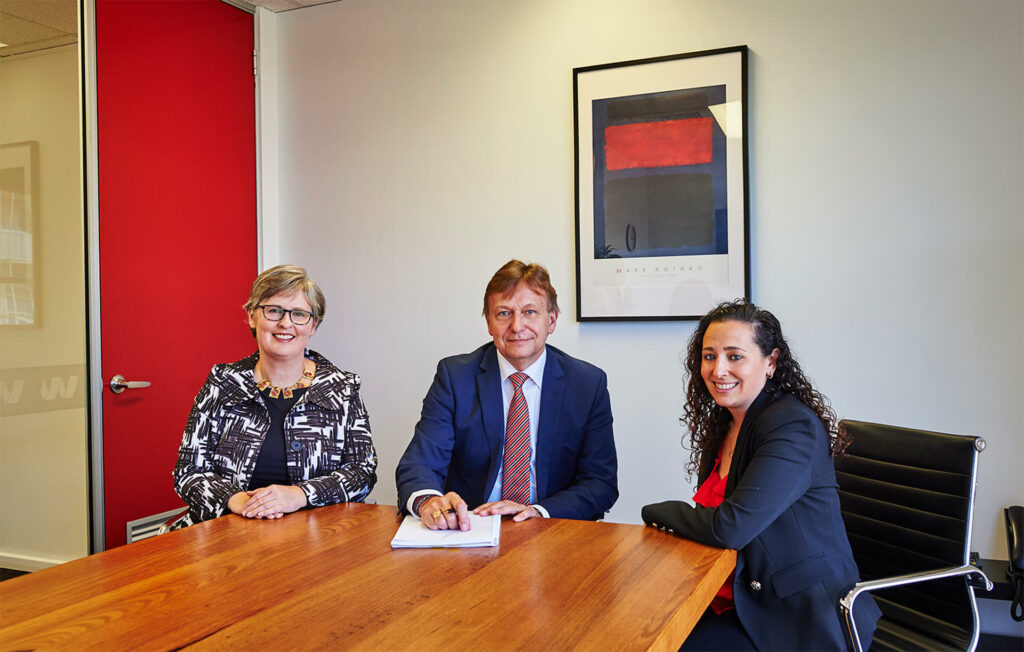 Family lawyers Perth, West Family Lawyers in a board room.