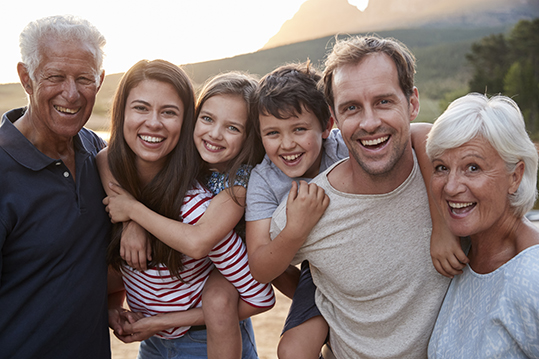 Family photo, showing multiple generations.